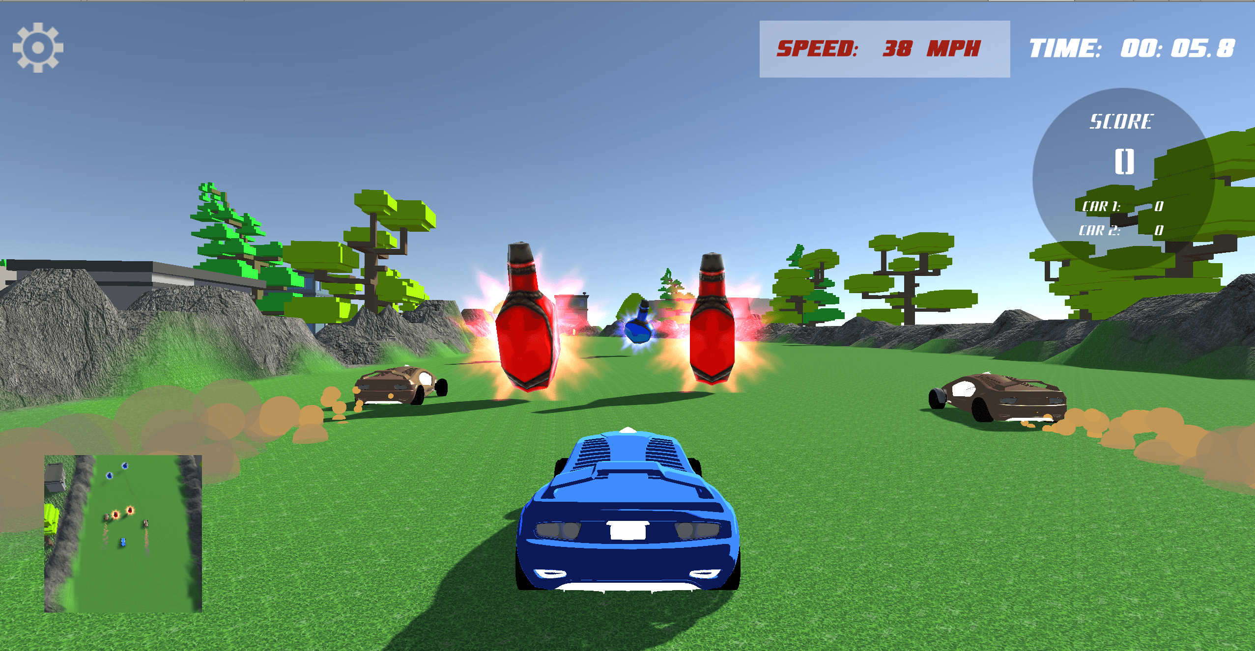 A PC-based racing game with coin mode and timing mode.